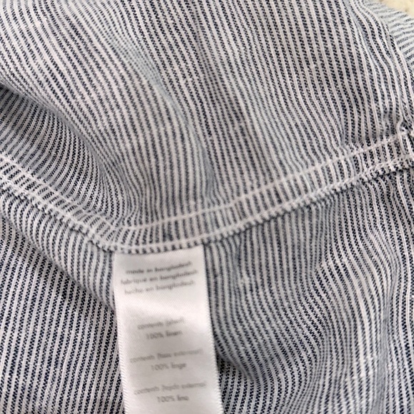 Saks Fifth Avenue Short Sleeve Button Down Shirt size medium linen fabric - Picture 6 of 6